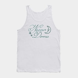 Nessun dorma with moon and stars - turquoise glow Tank Top